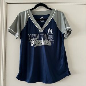 Majestic Navy and Gray New York Yankees Women’s Jersey